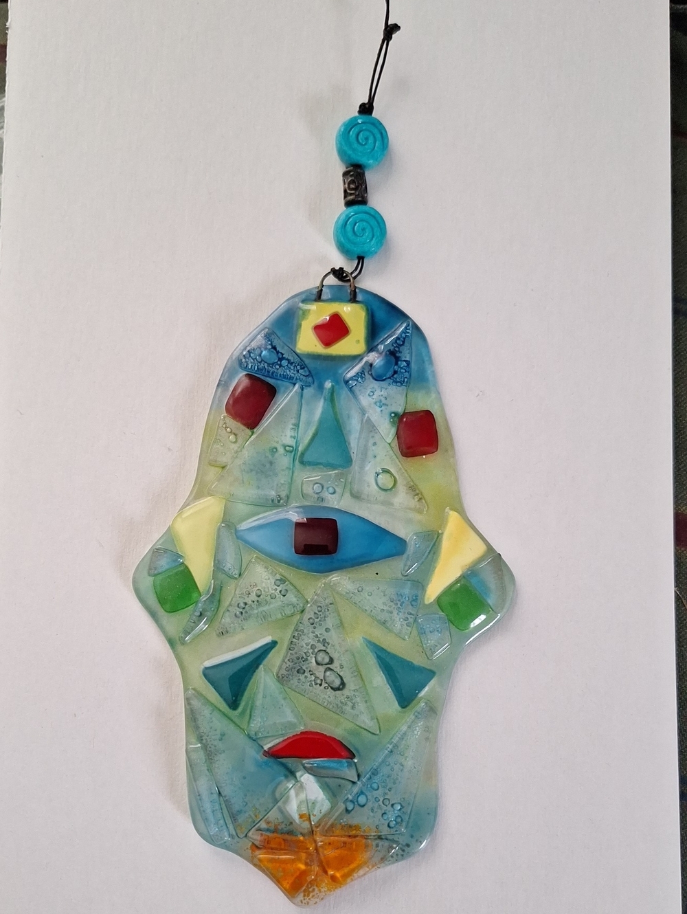 Glass Fused Hamsa